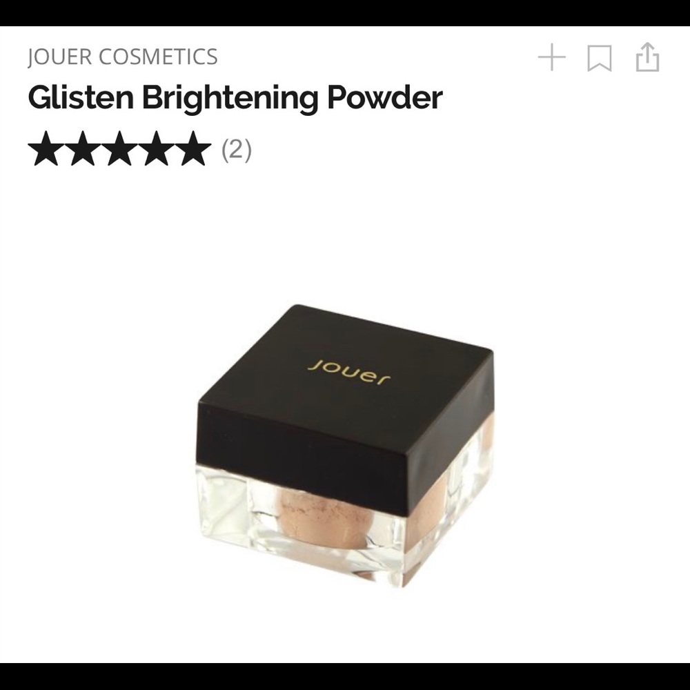 Jouer Glisten brightening powder.